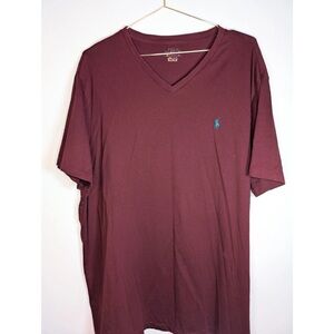 Polo Ralph Lauren Men's Burgundy V-Neck T-Shirt